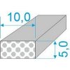 Těsnění k pračce 010/005-Q0015-259 PROFIL SILIKONOVÝ EXPANDOVANÝ - Bílý obdelníkový profil 15°shore