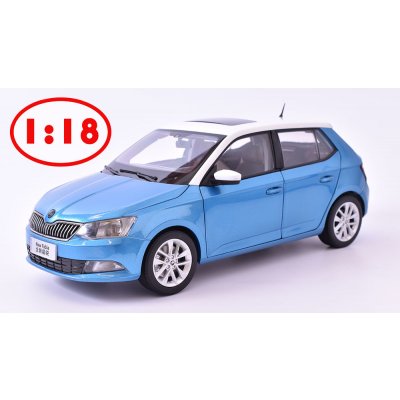 Abrex škoda Fabia 3 2015 Metalíza časopis s modelem modrá 1:18