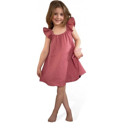 ESITO Dívčí mušelínové šaty Ruby red – Zboží Mobilmania