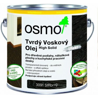 Osmo 3091 Tvrdý voskový olej Efekt 0,75 l Stříbrná – Zboží Mobilmania