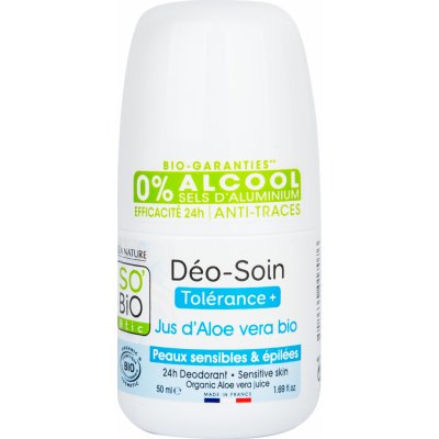 SO’BiO étic BIO Deodorant přírodní 24h Tolerance+ s aloe vera 50 ml