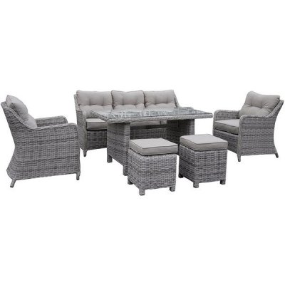 ROJAPLAST Set zahradního nábytku SAN DIEGO, včetně polstrů, antracit – Zboží Dáma