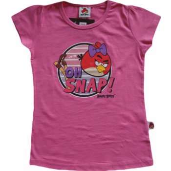 Angry Birds originální dětské tričko pro holky růžové