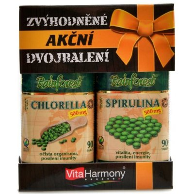VitaHarmony Chlorella 500 MG 90 tablet Spirulina 500 MG 90 tablet – Hledejceny.cz
