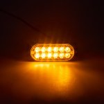 SLIM výstražné LED světlo vnější, oranžové, 12/24V,12 x 1W – Sleviste.cz