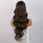 Vlnitý PONYTAIL se stahovací gumou - čokoládově hnědá – Zboží Dáma