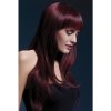 Paruka Fever Sienna Wig Black Cherry Long Feathered with Fringe