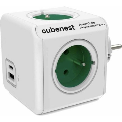 Cubenest PowerCube Original USB A+C PD 20 W zelená – Zboží Mobilmania