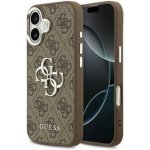 Guess PU 4G Metal Logo Zadní Kryt pro iPhone 17 Silver Brown – Zboží Mobilmania