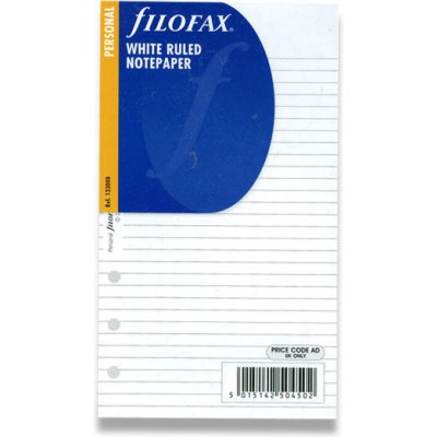 Filofax Poznámkový papír, linkovaný bílý formát A6 – Zboží Živě