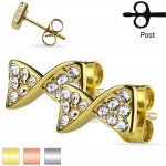 Šperky eshop Ocelový přívěsek srdce ozdobně gravírované kuličky čirý zirkon SP36.04 Měděná – Zboží Mobilmania