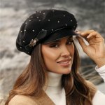 Willi dámský baret s kšiltem W-0408/018 černý s podšívkou – Hledejceny.cz