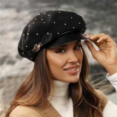 Willi dámský baret s kšiltem W-0408/018 černý s podšívkou – Hledejceny.cz