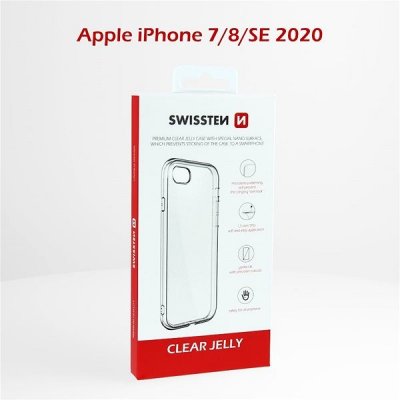 Pouzdro SWISSTEN ochranné Clear Jelly iPhone 7/8/SE 2020, čiré – Zboží Mobilmania