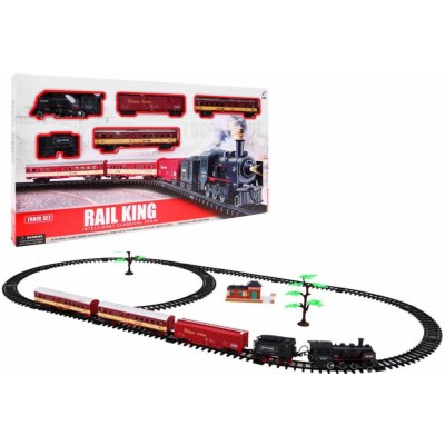 Majlo Toys Vláčkodráha na baterie s kouřovými a světelnými efekty Rail King – Zboží Mobilmania