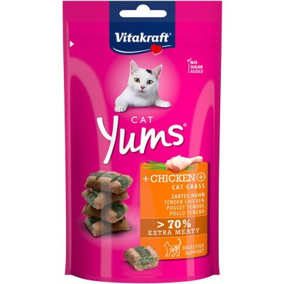 Vitakraft Cat Yums kuřecí a kočičí tráva 6 x 40 g – Zbozi.Blesk.cz