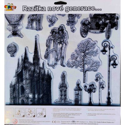 SMT Creatoys Silikonová razítka 30x30cm Historické město chrám – Zboží Mobilmania