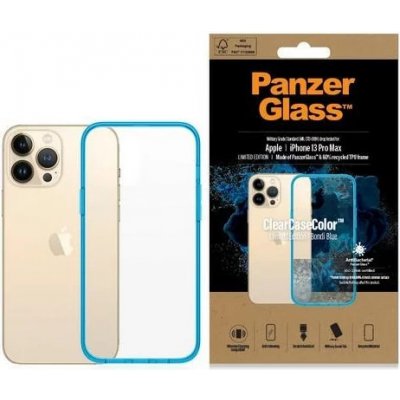 Pouzdro PanzerGlass ClearCase iPhone 13 Pro Max 6.7" Antibacterial Military grade Bondi modré – Sleviste.cz