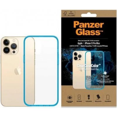 Pouzdro PanzerGlass ClearCase iPhone 13 Pro Max 6.7" Antibacterial Military grade Bondi modré – Zbozi.Blesk.cz