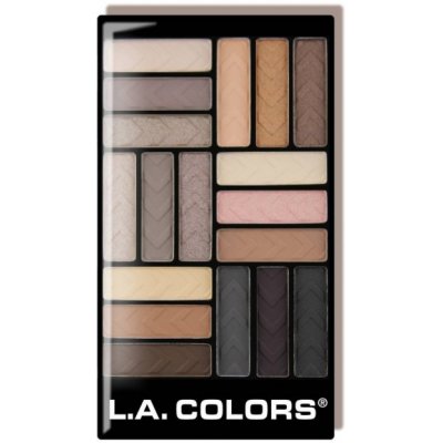 L.A. Colors paletka očních stínů 18 color 750-Downtown Brown