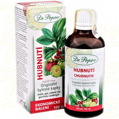 Dr. Popov Bylinné kapky Hubnutí 100 ml – Zboží Mobilmania