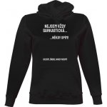 Dámská mikina s kapucí s potiskem mikina Nejsem vždy sarkastická... dámské Černá – Zboží Dáma