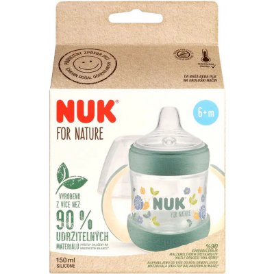 Nuk Láhev kojenecká For Nature na učení s kontrolou teploty zelená 150 ml – Zboží Dáma
