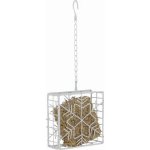 Garden & Fun Bird krmítko pro závěsné tukové bloky 13,5 x 5 x13,8 cm bílé kovové – Hledejceny.cz