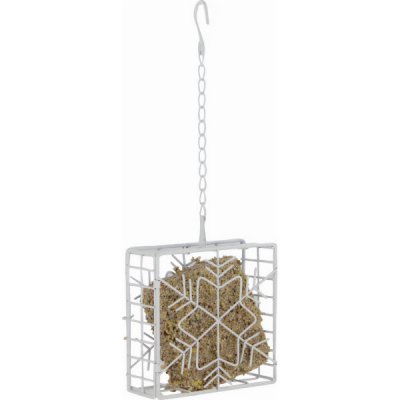 Garden & Fun Bird krmítko pro závěsné tukové bloky 13,5 x 5 x13,8 cm bílé kovové – Hledejceny.cz