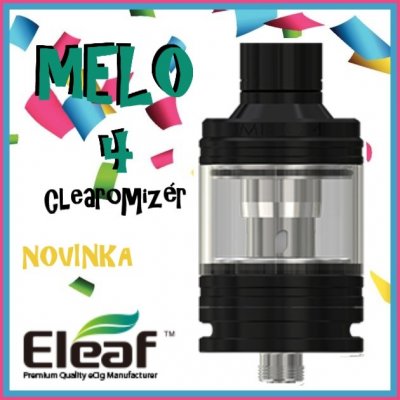 Eleaf MELO 4 clearomizér black 2ml – Zboží Mobilmania