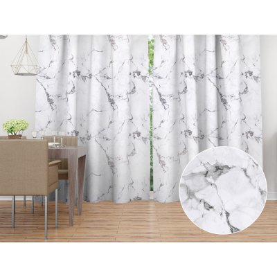 Biante Dekorační závěs PM-064 Šedý mramor 145x170 cm – Hledejceny.cz