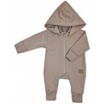 Kazum Dětský teplákový overal bez šlapek s odepínatelnou kapucí bavlna mocca – Hledejceny.cz