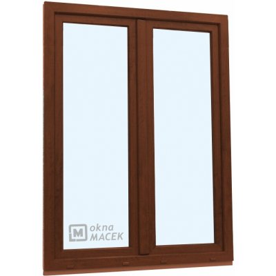 Kömmerling balkonové dveře 70 AD O+OS klapačka pravé ořech/ořech 150 x 220 cm jednostranná klika + madýlko + PVC rám – Hledejceny.cz