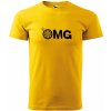 Pánské Tričko Malfini s potiskem OMG yellow