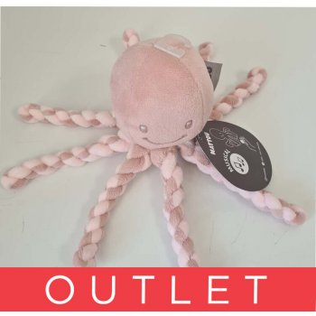 Nattou první hrající hračka pro miminka chobotnička Piu Piu Lapidou old pink / light růžová