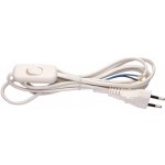 Emos Flexo šňůra PVC 2x0,75 mm, 3m bílá s vypínačem S08273 – Zboží Mobilmania