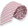 Kravata Bílo růžová kravata Pruhy