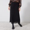 Dámská sukně Blancheporte jednobarevná plisovaná sukně černá