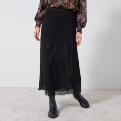 Blancheporte jednobarevná plisovaná sukně černá