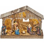 Emos LED dřevěná dekorace vánoční betlém 5 LED 19cm 3×AA časovač teplá bílá DCWW14 – Sleviste.cz