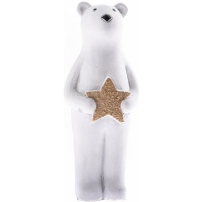 Betonový medvěd s hvězdou 20 cm