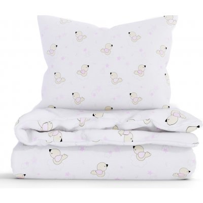 MKLuzkoviny.cz Renforcé do postýlky Ptáčci růžové 100 x 135 cm 40 x 60 cm – Sleviste.cz