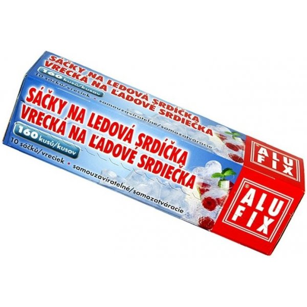 Potravinářská fólie Alufix sáčky na led - srdíčka, 10ks