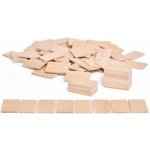 Metrie Dřívka na tvoření s dětmi bukové obdélníky 50 x 30 x 3 mm 120 ks – Zboží Mobilmania