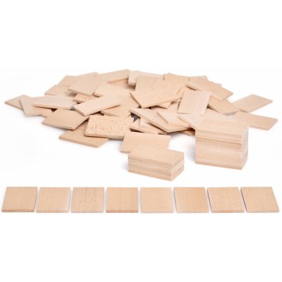 Metrie Dřívka na tvoření s dětmi bukové obdélníky 50 x 30 x 3 mm 120 ks – Zboží Mobilmania