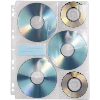 Hama 6násobná obal pořadače na CD/DVD 6 CD/DVD/Blu-ray plast transparentní bílá 10 ks (š x v x h) 23.8 x 0.1 x 29.5 cm 4 – Zboží Živě