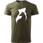 Pánské tričko Vlk military – Sleviste.cz