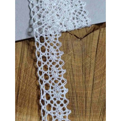 Bavlněná krajka šíře 19 mm jemná ecru – Zboží Dáma