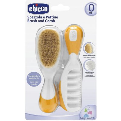 Chicco Baby Moments hřeben na vlasy pro miminka + kartáč na vlasy pro miminka – Sleviste.cz