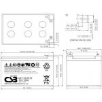 CSB 12V 12Ah GP12120 F2 – Zboží Živě